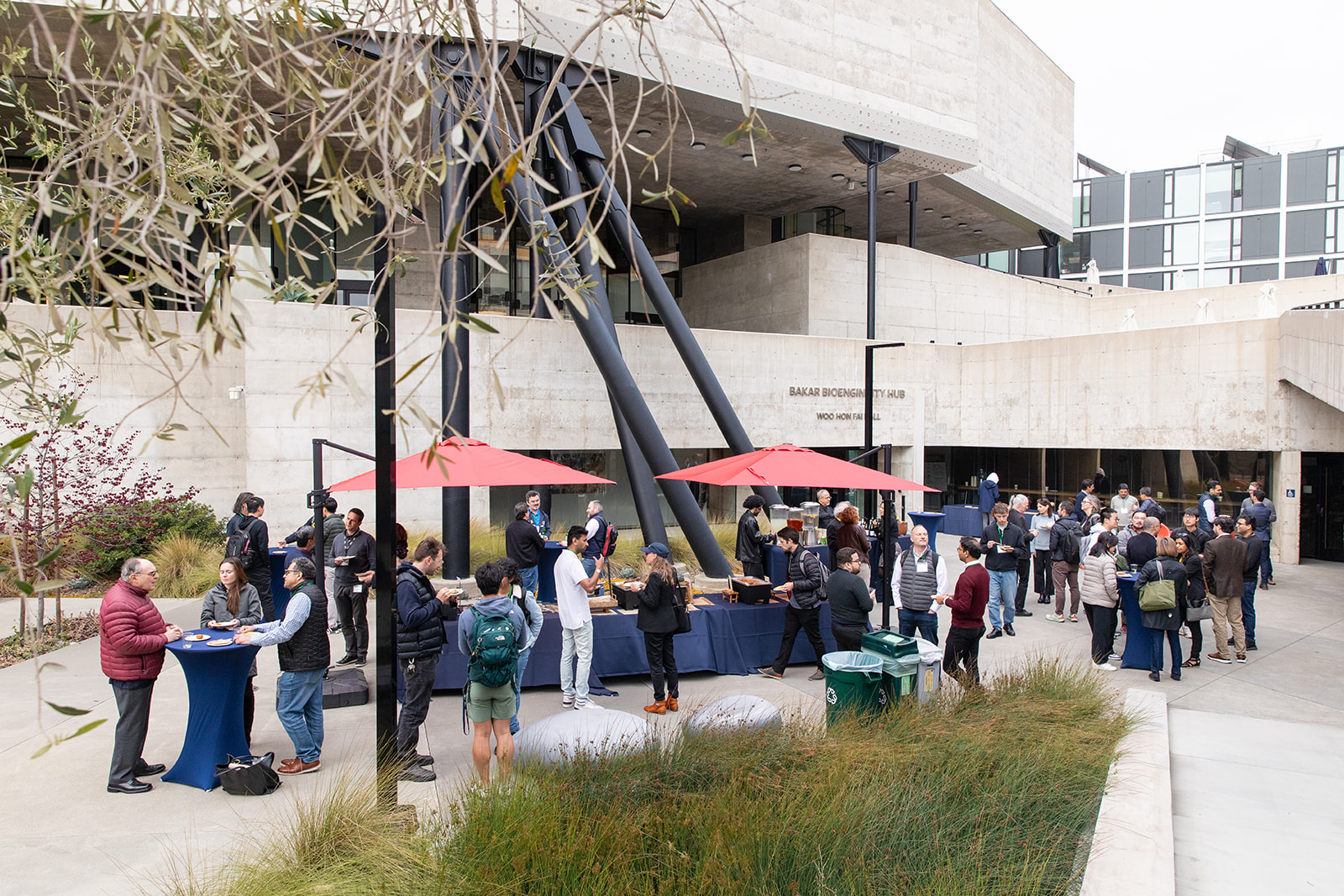 Attendees networking at the AI and Climate Symposium